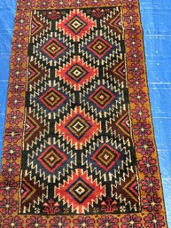 Hand Knotted Balouch Rug 4.3x2.6 Ft     #1078.