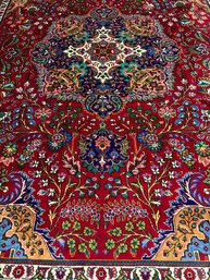 Hand Knotted Persian Rug Tabriz Rug 9.10x13ft. #1113