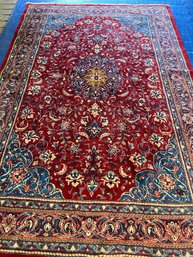 Hand Knotted Persian Tabriz Rug 9x6 Ft   #1116
