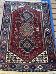 Hand Knotted Persian Yalemeh Rug 5x3 Ft    #1126.