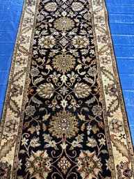 Hand Knotted Indo Tabeiz Rug 13.3x3.3 Ft.   #1132.
