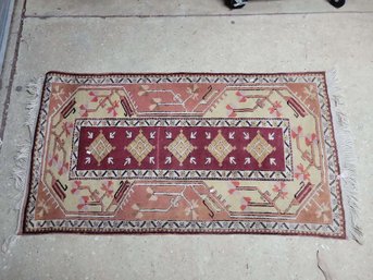 Hand Knotted Turkish Rug 5.4x3 Ft.   #1181.