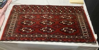 Hand Knotted Persian Turkman Rug 4.2x2.4 Ft.  #1188.