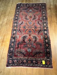 Antique Hand Knotted Persian Sarouk Rug 4.8x3.2 Ft.