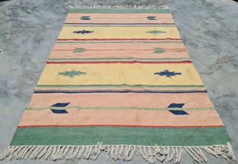 Hand Knotted Kilm Rug 5.9x3.10 Ft #6130