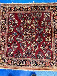 Hand Knotted Persian Sarouk Rug 3.3x3.5 Ft. #4992