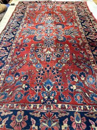 Antique Hand Knotted Persian Sarouk Rug 4x6.4 Ft. #5074