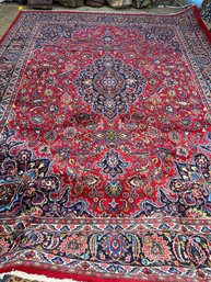 Hand Knotted Persian Kashan Rug 9.10x12.10ft. #5079