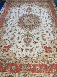 Fine Antique Persian Silk&Wool Tabriz Rug 11.5x8.5 Ft   #4656