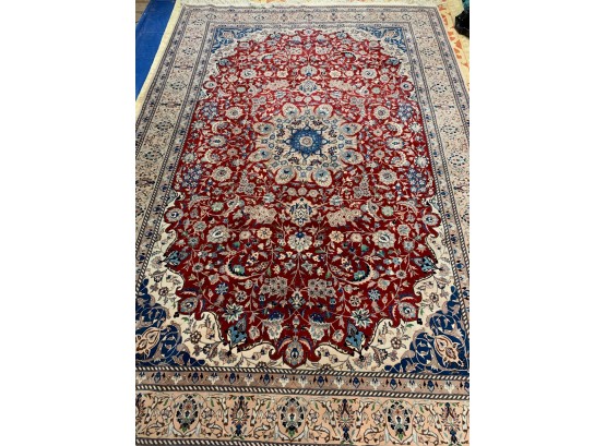 Fine Hand Knotted Persian Silk&Wool  Nain Rug 120'x84'  # 3229