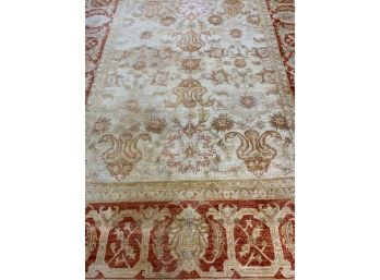 Hand Knotted Wool Oushak Rug 120'x96'.    # 3245.