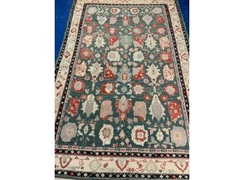 Hand Knotted Flat Woven Agra Heriz Rug 108'x72'. #3157