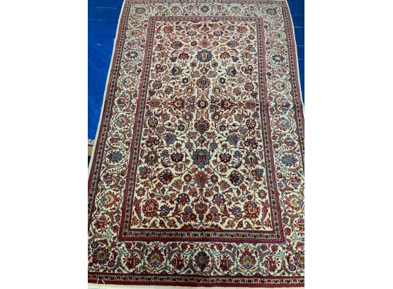 Hand Knotted Persian Kashan Rug 78'x52'.  #3348.