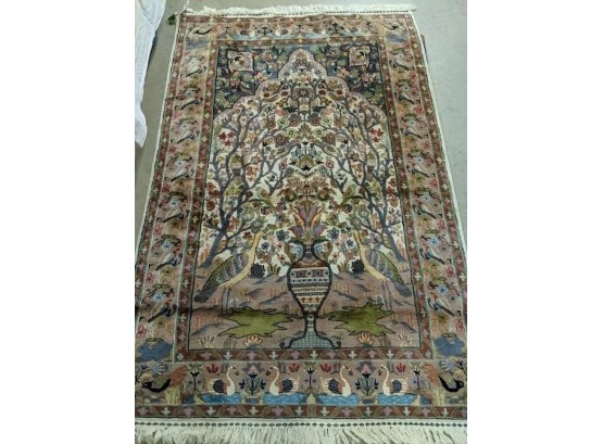 Hand Knotted Tree Of Life  Lilihan Oriental Rug 74'x49'.  # 3299.