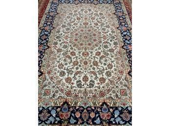 Very Fine Hand Knotted Silk&Wool Esfahan Rug  123'x80'     #3155.