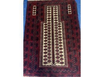 Hand Knotted Persian Balouch Rug 60'x36'.  #3295.