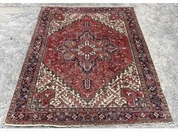 Hand Knotted Persian Heriz Rug 154'x132'.  #3286