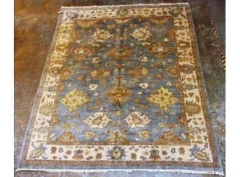 Hand Knotted Oushak Rug. 120'x96'. #4238.