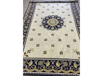 Hand Knotted Needlepoint Rug  102'x72'.  #4227.