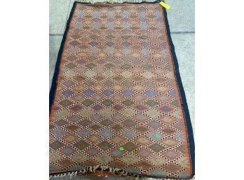 Hand Knotted Kilm Rug 90'x34'.  #4219