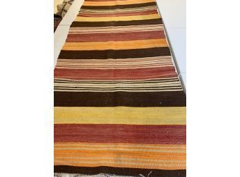 Hand Knotted Kilm Rug 80'x26'.   #4212.