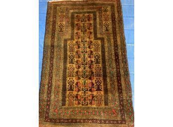 Hand Knotted Persian Balouch Rug 60'x36'.    #4200