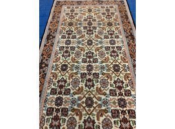Hand Knotted Indo Tabriz Rug  60'x36'. #4042