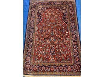 Hand Knotted Persian Kashan Rug 60'x36'.  #4063.