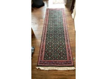 Hand Knotted Indo Tabriz Runner Rug 100'x32' #4158