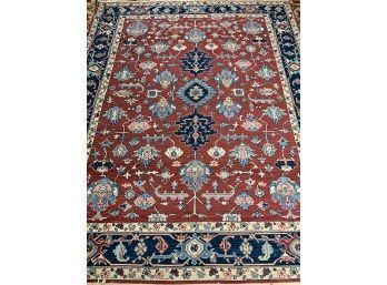 Hand Knotted Flat Woven Agra Heriz Rug 120'x96'. #2794.