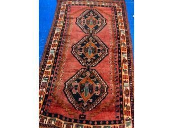Antique Hand Knotted  Persian Shiraz Rug 72'x48'.  #4024