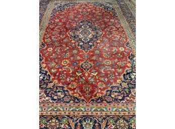 Hand Knotted Persian Kashan Rug 144'x108'. #4179.