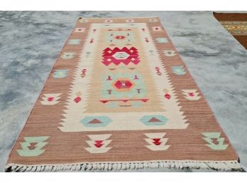 Hand Knotted Kilm Rug 72'x36'.   #4441