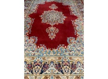 Hand Knotted Persian Kermen Rug 144'x108'.  #4180.