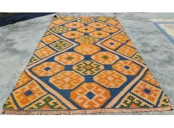 Hand Knotted Kilm Rug 60'x36'.  #4439.