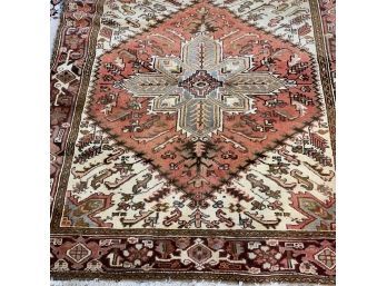 Hand Knotted Persian Heriz Rug   82'x60'.  #4476.