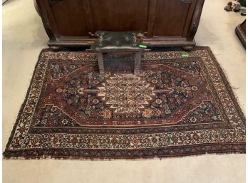 Antique Fine Hand Knotted Persian Lilihan  60'x48'. #3090