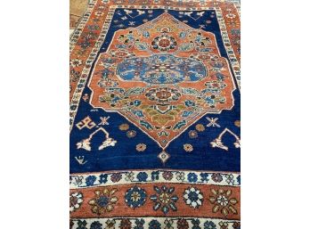 Antique Hand Knotted Persian  Heriz Rug  75'x48'.  # 2676