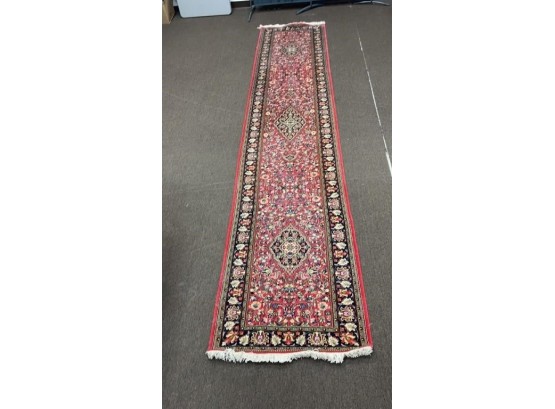 Hand Knotted Persian Qum Runner Rug 157'x35'   #4603.