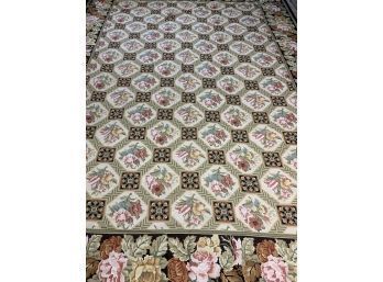 Fine Hand Knotted Needlepoint Rug 156'x120'.   #3377