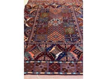 Hand Knotted Persian Silk&Wool Turkman Rug 69'x38'. #4380