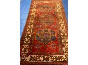Hand Knotted Turkman Rug  123'x34'.  #4483.
