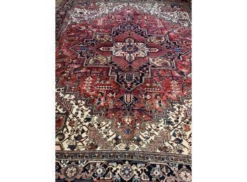 Hand Knotted Persian Heriz Rug 156'x120'.  #4515.