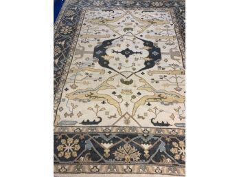 Hand Knotted Oushak Rug  106'x96'.  #4234