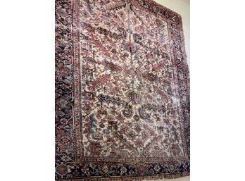 Hand Knotted Persian Heriz Rug 116'x90'.  #4619