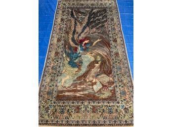 Hand Knotted Persian Picture  Nain Rug 84'x48'.  #4632