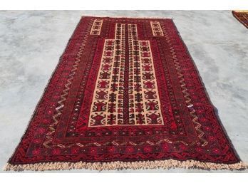 Hand Knotted Balouch Rug  60'x36'.   #4601