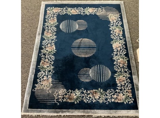 Hand Knotted Chinise Silk Rug  72'x48'.  #4647.