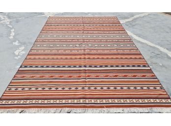 Hand Knotted Kilm Rug  96'x60'.   #4599