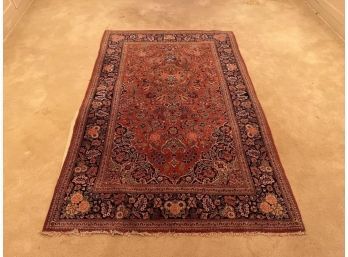 Fine Hand Knotted Persian Kashan Rug 68'x48' #4654